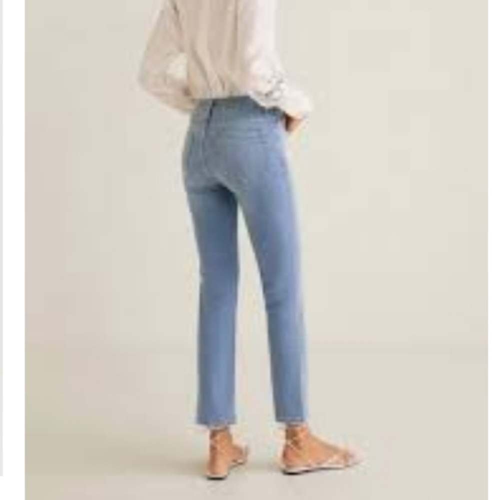 Mango cropped straight fit jeans wehkamp